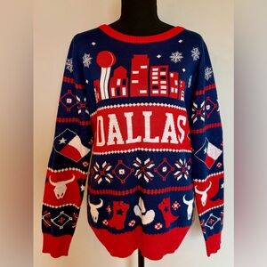 Tipsy Elves Dallas Ugly Christmas Sweater | Size Medium